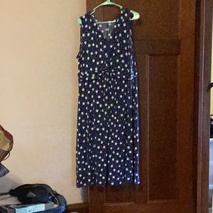 Polka dot navy dress